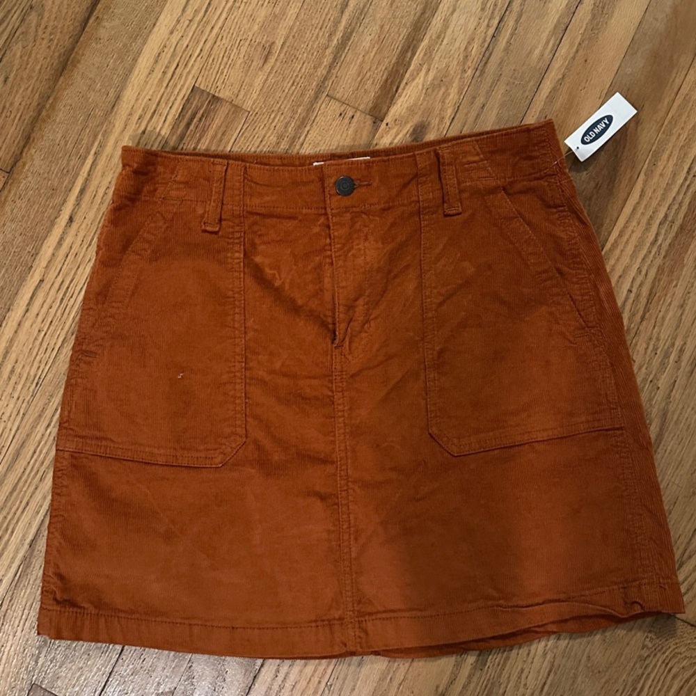 Old Navy Cord Rust Mini Skirt